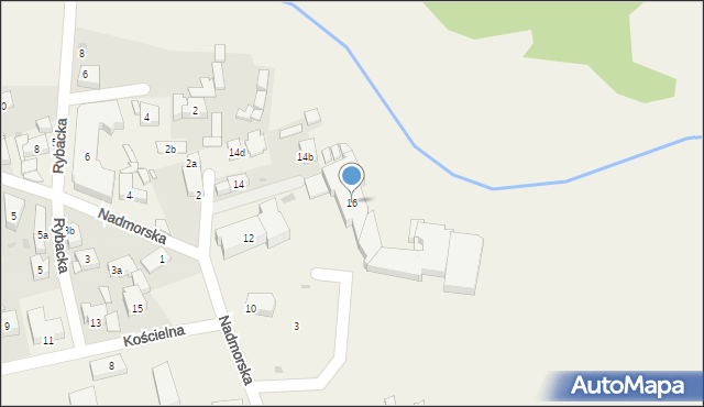 Rowy, Kościelna, 16, mapa Rowy