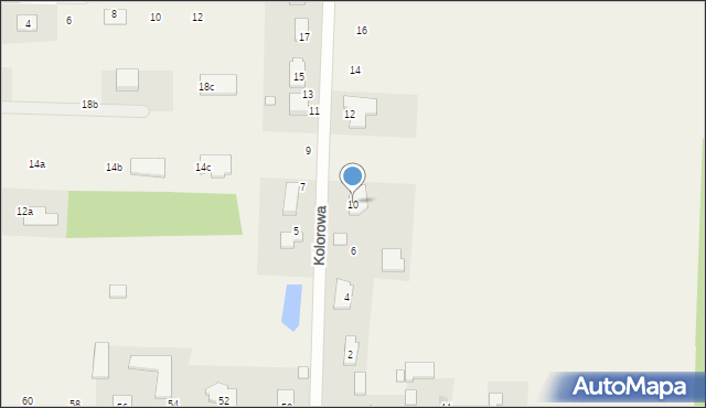 Rozalin, Kolorowa, 10, mapa Rozalin