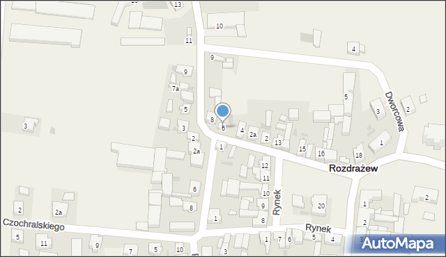 Rozdrażew, Koźmińska, 6, mapa Rozdrażew