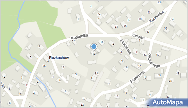 Rozkochów, Kopernika Mikołaja, 14, mapa Rozkochów