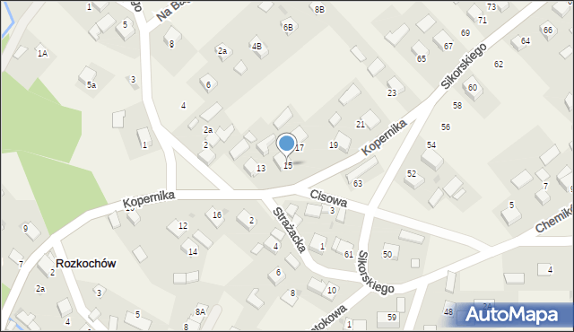 Rozkochów, Kopernika Mikołaja, 15, mapa Rozkochów