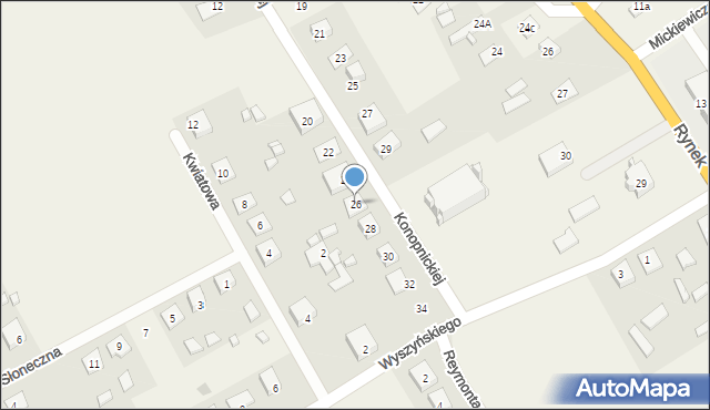 Rozogi, Konopnickiej Marii, 26, mapa Rozogi