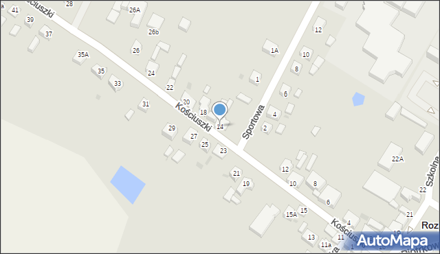 Rozprza, Kościuszki Tadeusza, gen., 14, mapa Rozprza