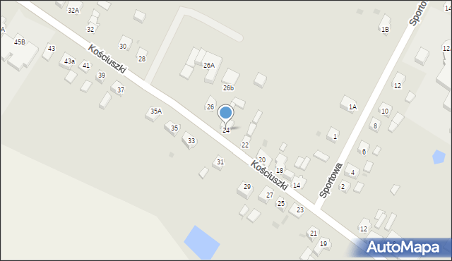 Rozprza, Kościuszki Tadeusza, gen., 24, mapa Rozprza