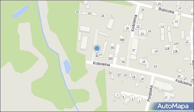 Ruda Śląska, Kościelna, 41, mapa Rudy Śląskiej