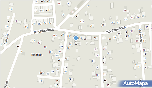 Ruda Śląska, Kochłowicka, 22, mapa Rudy Śląskiej