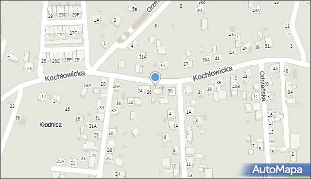 Ruda Śląska, Kochłowicka, 28, mapa Rudy Śląskiej