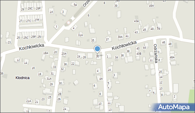 Ruda Śląska, Kochłowicka, 30, mapa Rudy Śląskiej