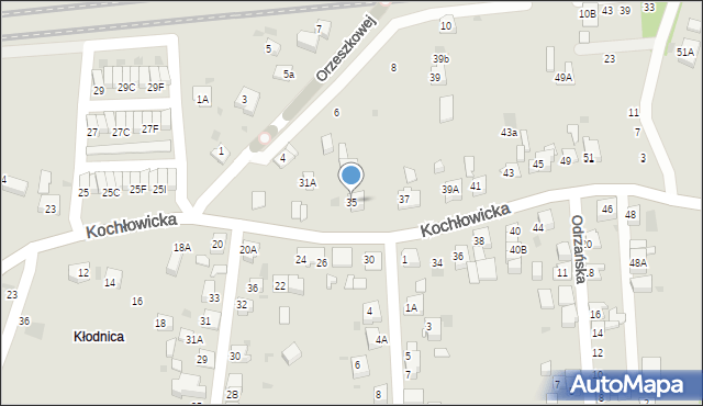 Ruda Śląska, Kochłowicka, 35, mapa Rudy Śląskiej