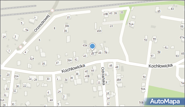 Ruda Śląska, Kochłowicka, 45, mapa Rudy Śląskiej