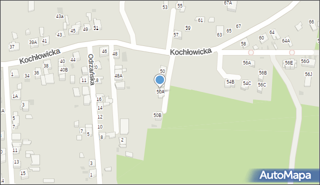 Ruda Śląska, Kochłowicka, 50A, mapa Rudy Śląskiej