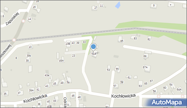 Ruda Śląska, Kochłowicka, 51A, mapa Rudy Śląskiej