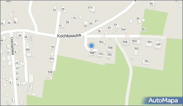 Ruda Śląska, Kochłowicka, 54B, mapa Rudy Śląskiej