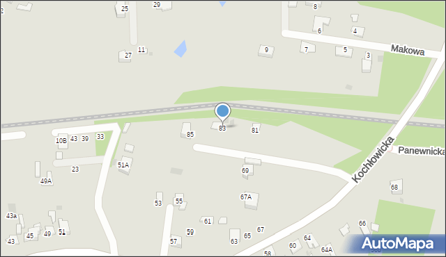 Ruda Śląska, Kochłowicka, 83, mapa Rudy Śląskiej