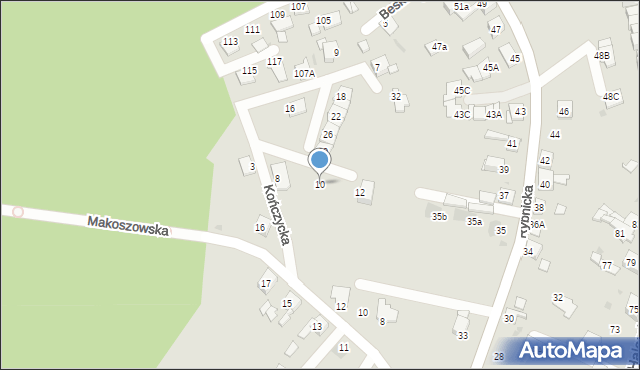 Ruda Śląska, Kończycka, 10, mapa Rudy Śląskiej