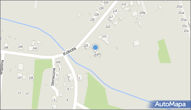 Ruda Śląska, Kokota Edmunda, 223, mapa Rudy Śląskiej