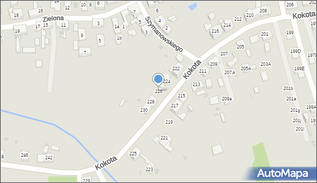 Ruda Śląska, Kokota Edmunda, 226, mapa Rudy Śląskiej