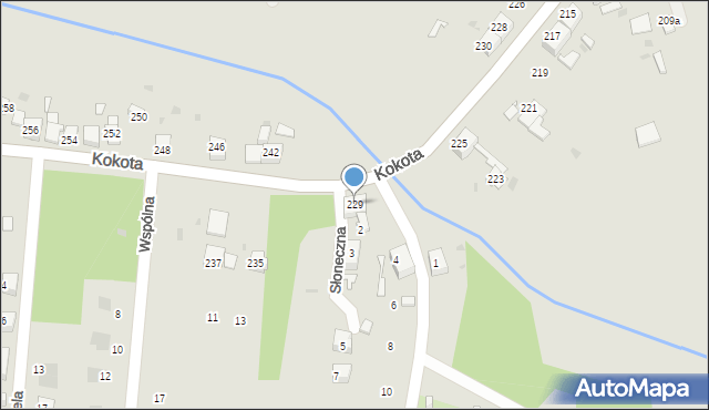 Ruda Śląska, Kokota Edmunda, 229, mapa Rudy Śląskiej