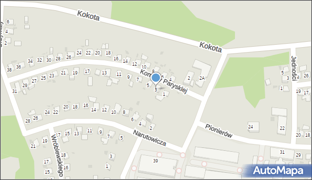 Ruda Śląska, Komuny Paryskiej, 3, mapa Rudy Śląskiej