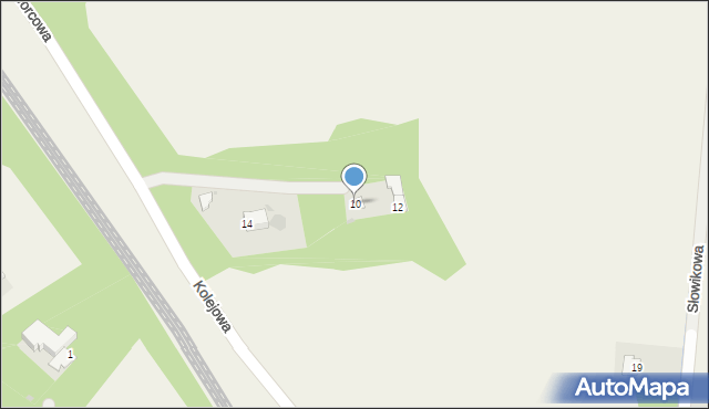 Ruda Talubska, Kolejowa, 10, mapa Ruda Talubska