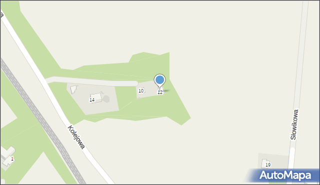 Ruda Talubska, Kolejowa, 12, mapa Ruda Talubska