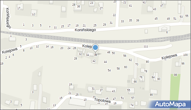 Rudawa, Kolejowa, 38, mapa Rudawa