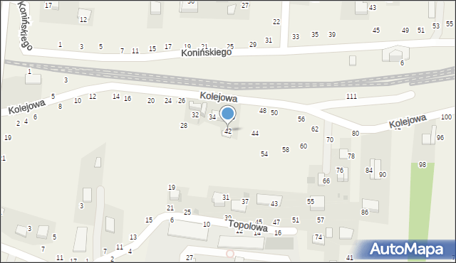 Rudawa, Kolejowa, 42, mapa Rudawa