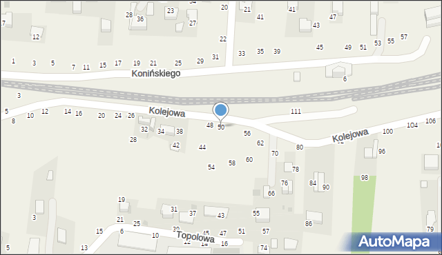 Rudawa, Kolejowa, 50, mapa Rudawa