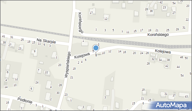 Rudawa, Kolejowa, 8, mapa Rudawa