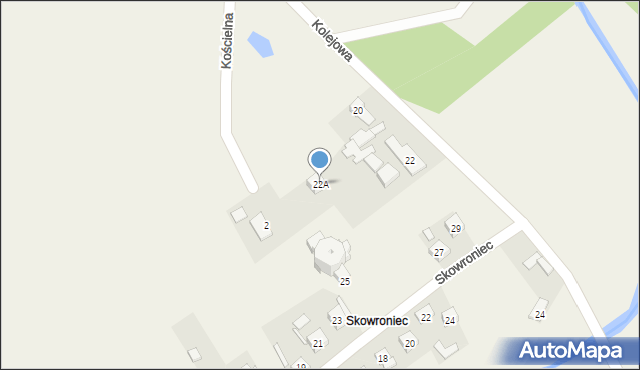 Rudki, Kolejowa, 22A, mapa Rudki