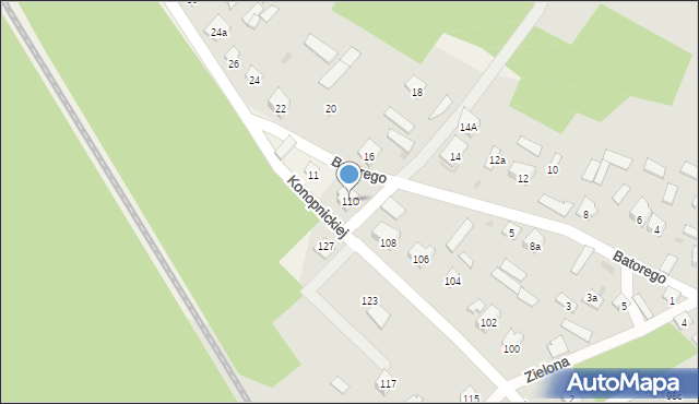 Rudnik nad Sanem, Konopnickiej Marii, 110, mapa Rudnik nad Sanem