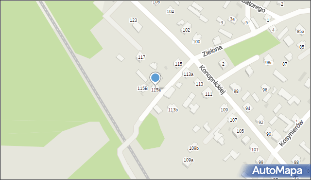 Rudnik nad Sanem, Konopnickiej Marii, 115a, mapa Rudnik nad Sanem