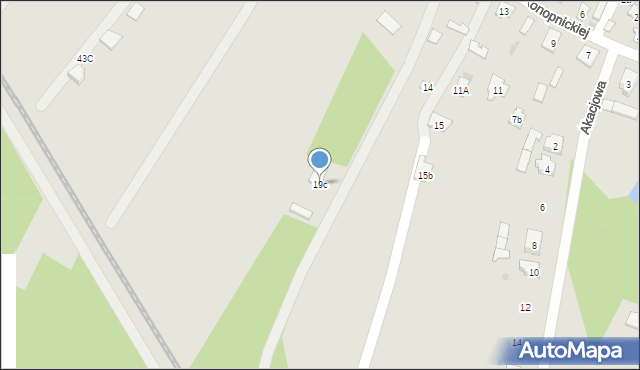 Rudnik nad Sanem, Konopnickiej Marii, 19c, mapa Rudnik nad Sanem