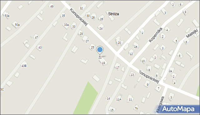 Rudnik nad Sanem, Konopnickiej Marii, 21, mapa Rudnik nad Sanem