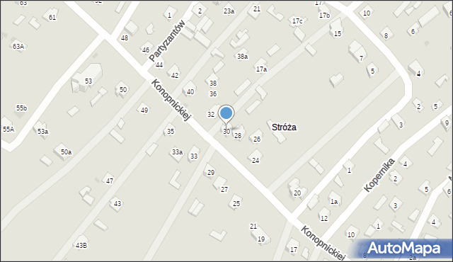 Rudnik nad Sanem, Konopnickiej Marii, 30, mapa Rudnik nad Sanem