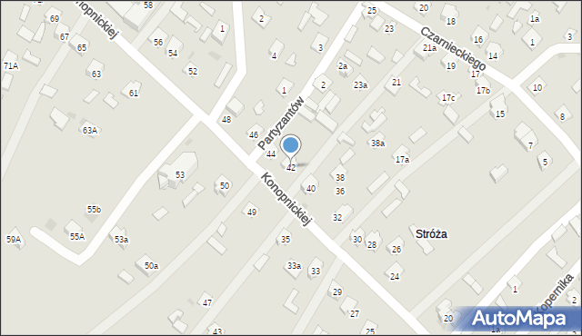 Rudnik nad Sanem, Konopnickiej Marii, 42, mapa Rudnik nad Sanem