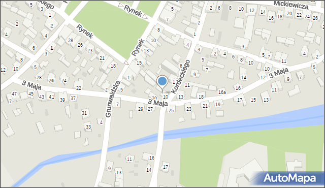 Rudnik nad Sanem, Kordeckiego Augustyna, ks., 14, mapa Rudnik nad Sanem