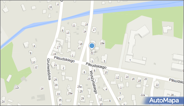 Rudnik nad Sanem, Kordeckiego Augustyna, ks., 21, mapa Rudnik nad Sanem