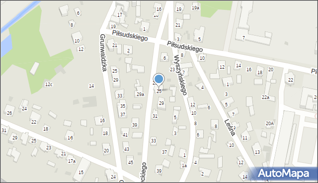 Rudnik nad Sanem, Kordeckiego Augustyna, ks., 25, mapa Rudnik nad Sanem