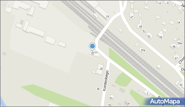 Rudnik nad Sanem, Kordeckiego Augustyna, ks., 32, mapa Rudnik nad Sanem