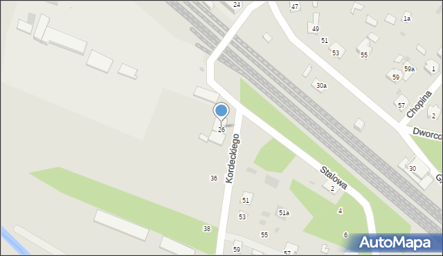 Rudnik nad Sanem, Kordeckiego Augustyna, ks., 34, mapa Rudnik nad Sanem