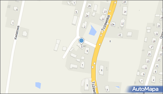 Rudno, Kościelna, 1, mapa Rudno