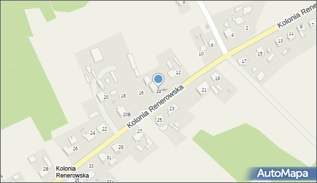 Rudy, Kolonia Renerowska, 14, mapa Rudy
