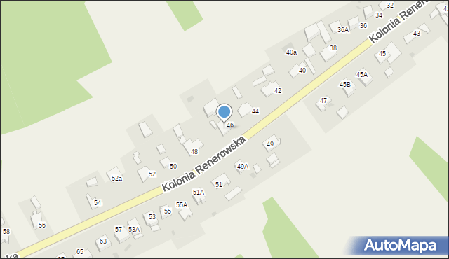 Rudy, Kolonia Renerowska, 46A, mapa Rudy