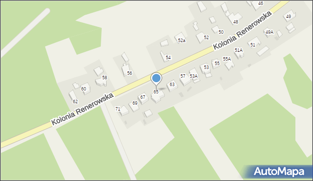 Rudy, Kolonia Renerowska, 65, mapa Rudy