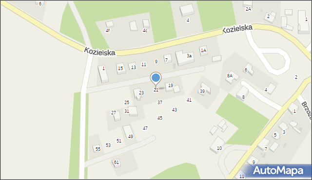 Rudy, Kozielska, 21, mapa Rudy