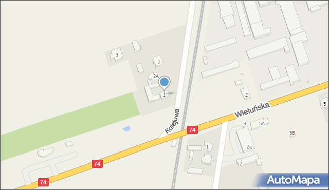 Rusiec, Kolejowa, 1, mapa Rusiec