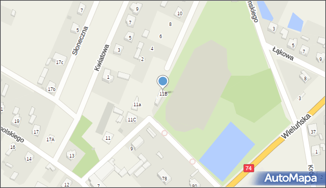 Rusiec, Koniecpolskiego, 11B, mapa Rusiec