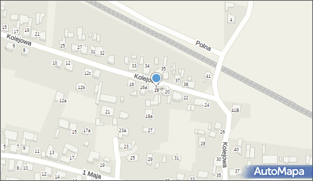 Rusinowice, Kolejowa, 18, mapa Rusinowice