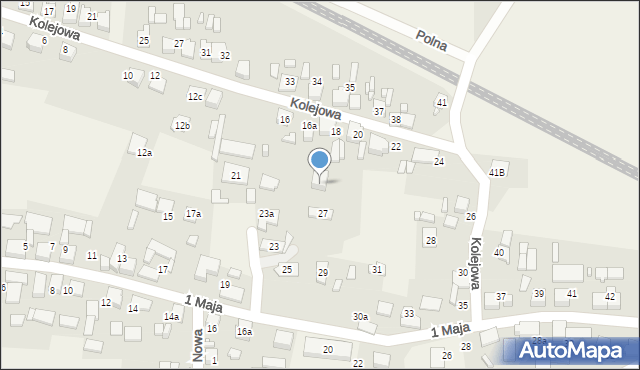 Rusinowice, Kolejowa, 18a, mapa Rusinowice